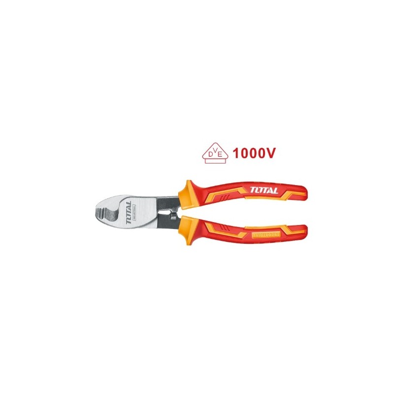 TOTAL 40282  
 Alicate aislado cortacables THTIP2761  
 160 mm  
 Cromo vanadio (Cr-V)