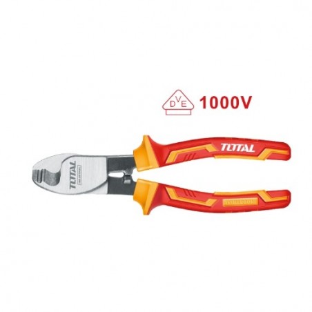 TOTAL 40282  
 Alicate aislado cortacables THTIP2761  
 160 mm  
 Cromo vanadio (Cr-V)