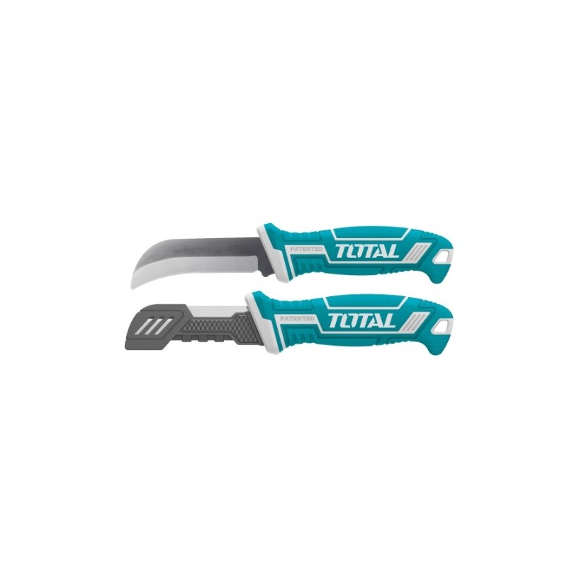 TOTAL 40318  
 Cuchillo pelacables THT51882  
 200 mm  
 Acero inoxidable