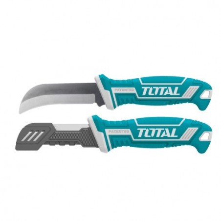 TOTAL 40318  
 Cuchillo pelacables THT51882  
 200 mm  
 Acero inoxidable