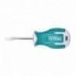 TOTAL 40323  
 Destornillador corto punta plana THT266038  
 SL6,5 x 38 mm  
 Acero