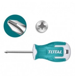 TOTAL 40329  
 Destornillador corto punta Phillips THT26PH2038  
 PH2 x 38 mm  
 Acero