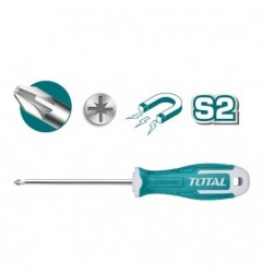 TOTAL 40335  
 Destornillador Pozidrive THT26PZ  
 PZ2 x 150 mm  
 Acero