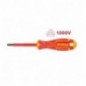 TOTAL 40347  
 Destornillador aislado Pozidrive THTISPZ  
 PZ2 x 100 mm  
 Cromo vanadio (Cr-V)