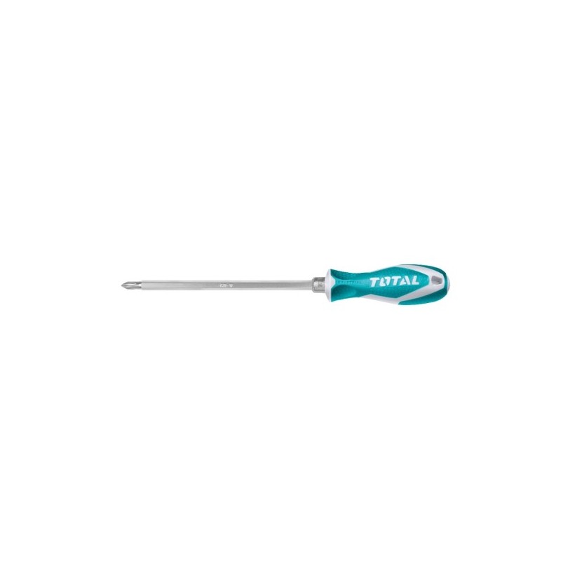 TOTAL 40349  
 Destornillador con varilla intercambiable THT250206  
 160 mm  
 Cromo vanadio (Cr-V)