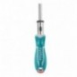 TOTAL 40351  
 Destornillador con juego de puntas y vasos TACSD30246  
 24 Piezas  
 Cromo vanadio (Cr-V)