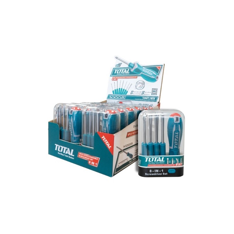 TOTAL 40352  
 Destornillador con varillas intercambiables THT250906