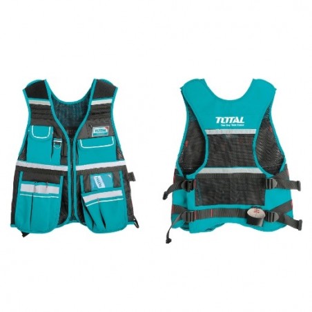 TOTAL 40381  
 Chaleco portaherramientas TTVT1601  
 42 x 60 x 3 cm