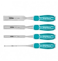 TOTAL 40402  
 Juego de 4 formones THT41K0401  
 140 mm  
 Cromo vanadio (Cr-V)