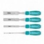 TOTAL 40402  
 Juego de 4 formones THT41K0401  
 140 mm  
 Cromo vanadio (Cr-V)