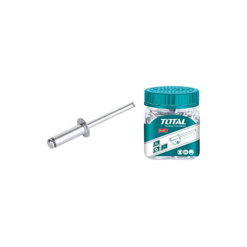 TOTAL 40415  
 Remaches WJRT  
 4,8 x 12 mm  
 Aluminio