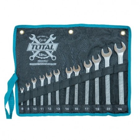 TOTAL 40474  
 Bolsa 12 llaves combinadas THT1022121  
 Acero al carbono