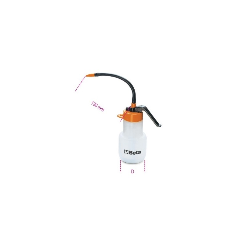1754 150 Aceitera de plástico de presión, lanza flexible