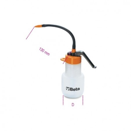 1754 150 Aceitera de plástico de presión, lanza flexible
