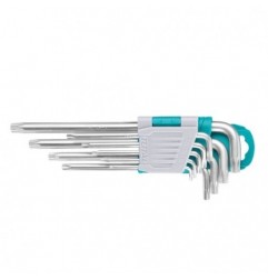 TOTAL 40519  
 Juego 9 llaves Torx THT106392  
 Cromo vanadio (Cr-V)