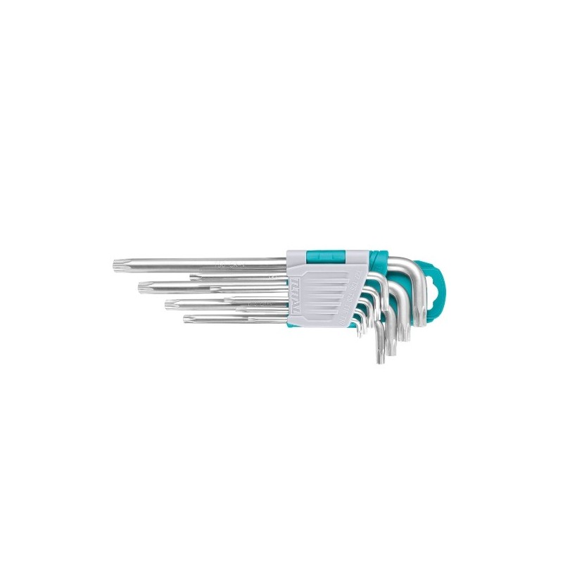 TOTAL 40519  
 Juego 9 llaves Torx THT106392  
 Cromo vanadio (Cr-V)