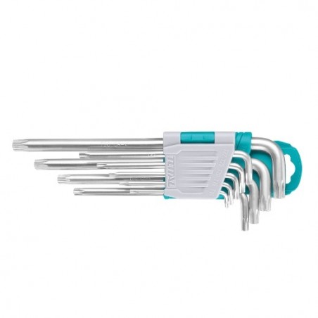 TOTAL 40519  
 Juego 9 llaves Torx THT106392  
 Cromo vanadio (Cr-V)