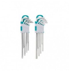 TOTAL 40520  
 Set 2 juegos llaves Allen y Torx THT106KT0181  
 Cromo vanadio (Cr-V)
