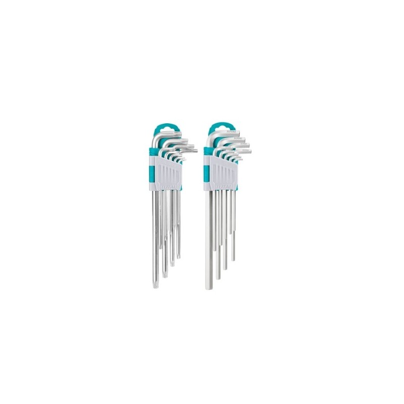 TOTAL 40520  
 Set 2 juegos llaves Allen y Torx THT106KT0181  
 Cromo vanadio (Cr-V)