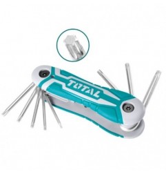 TOTAL 40522  
 Juego 8 llaves Torx navaja THT1061846  
 Cromo vanadio (Cr-V)