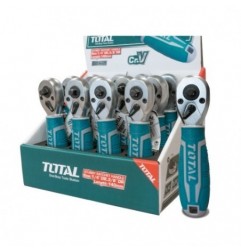 TOTAL 40525  
 Llave carraca reversible THT1061438  
 140 mm  
 Cromo vanadio (Cr-V)