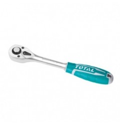 TOTAL 40526  
 Llave carraca reversible THT106  
 158 mm/inserción de 1/4''  
 Cromo vanadio (Cr-V)