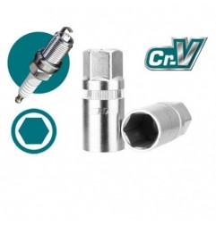 TOTAL 40560  
 Vaso para bujía 1/2'' THSPS12  
 21 mm  
 Cromo vanadio (Cr-V)
