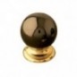 AMIG 4062  
 Pomo bola 63  
 Ø25 x 30 mm  
 Zamak  
 Niquelado negro/Oro