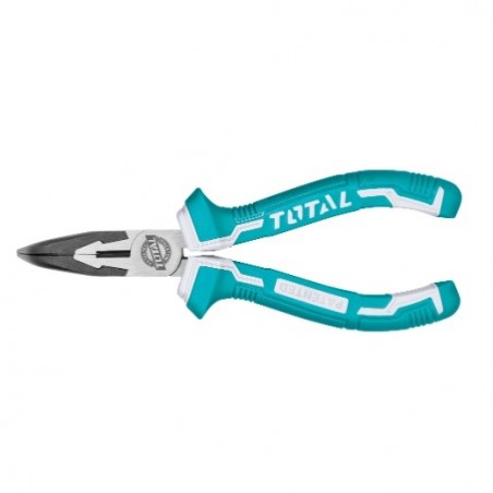 TOTAL 40623  
 Alicate boca plana curvo THT24616  
 160 mm  
 Cromo vanadio (Cr-V)