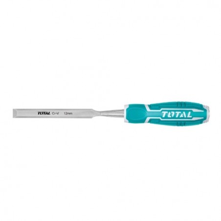TOTAL 40630  
 Formón THT41  
 12 x 140 mm  
 Cromo vanadio (Cr-V)