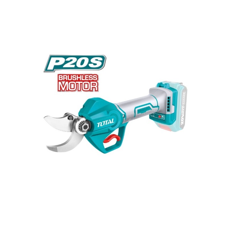 TOTAL 40657   Tijera de poda brushless a batería TSSLI20308   20 V