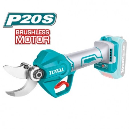 TOTAL 40657   Tijera de poda brushless a batería TSSLI20308   20 V