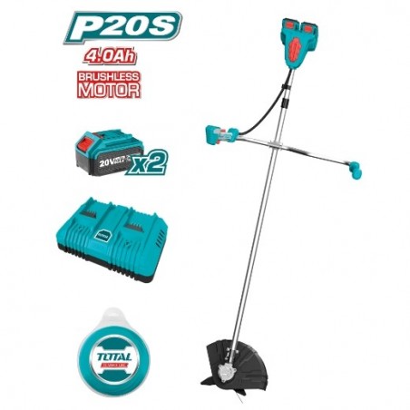 TOTAL 40659   Desbrozadora Brushless a batería TSTLI202521   40 V