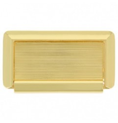 AMIG 4066  
 Tirador tarjeta 295  
 72 x 40 mm  
 Zamak  
 Lacado oro
