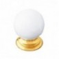 AMIG 4069  
 Pomo bola 64  
 Ø30 x 34 mm  
 Zamak  
 Blanco/Oro