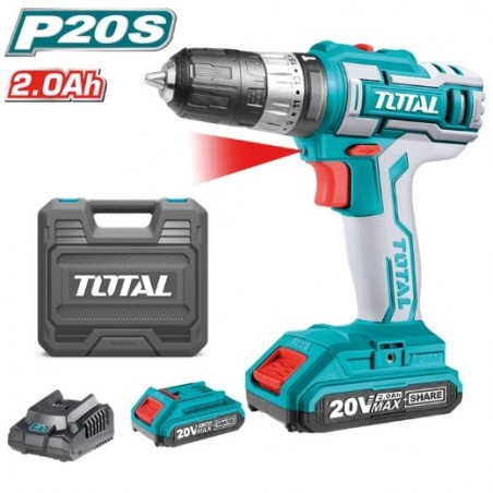 TOTAL 40883  
 Taladro percutor a batería TIDLI200215  
 20 V
