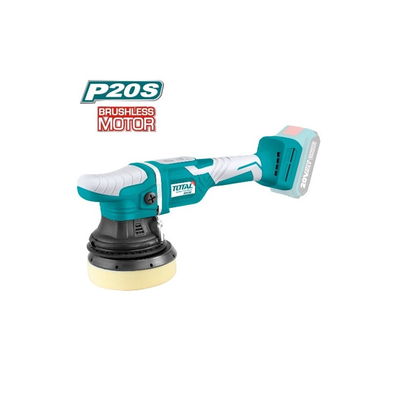TOTAL 40889  
 Pulidora rotorbital a batería TAPLI2002  
 20 V