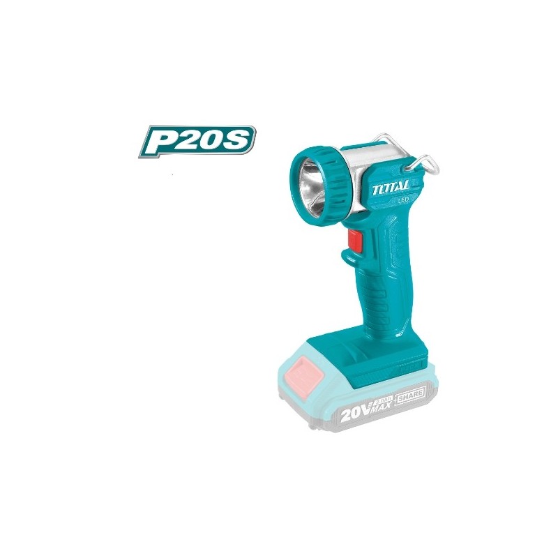 TOTAL 40893  
 Linterna LED a batería TWLI2038  
 20 V