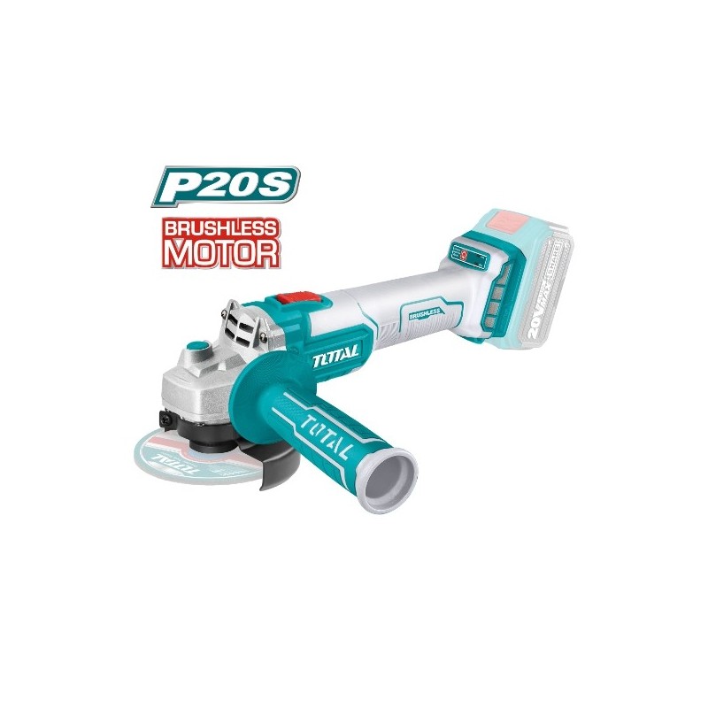 TOTAL 40895  
 Amoladora Brushless a batería TAGLI201258  
 20 V