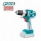 TOTAL 40898  
 Taladro percutor brushless a batería TIDLI206081  
 20 V