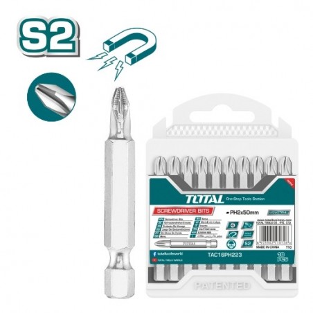 TOTAL 40928  
 Puntas - PH2 TAC16PH223  
 50 mm