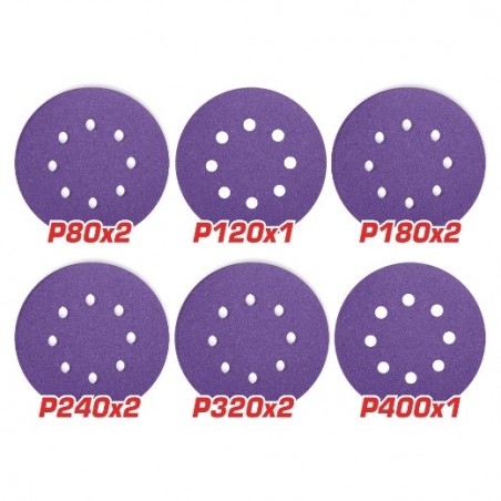TOTAL 40935  
 Juego hojas lija redonda TAC73150102  
 Ø150 mm