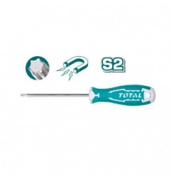 TOTAL 40956  
 Destornillador Torx THT26T  
 T10 x 100 mm  
 Acero