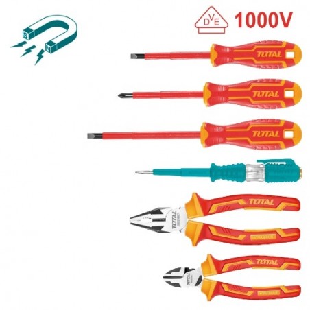 TOTAL 40966  
 Juego herramientas electricista THKIST3062