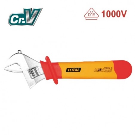 TOTAL 40972  
 Llave aislada ajustable THIADW  
 250 mm  
 Cromo vanadio (Cr-V)