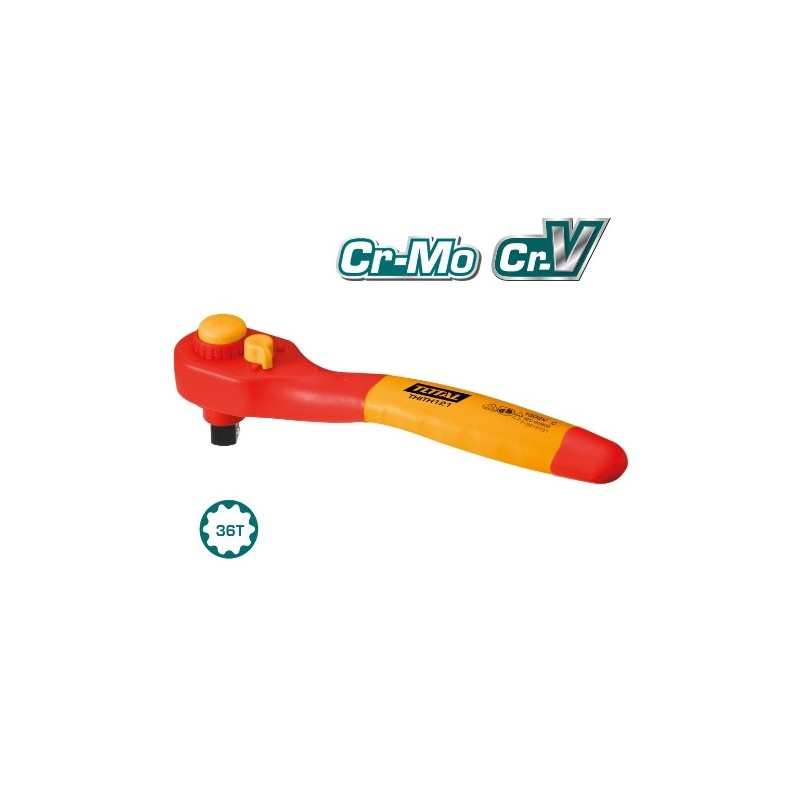 TOTAL 40973  
 Llave aislada carraca THIRTH121  
 250 mm