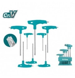 TOTAL 40990  
 Juego 8 llaves Torx mango T THHW80836  
 Cromo vanadio (Cr-V)