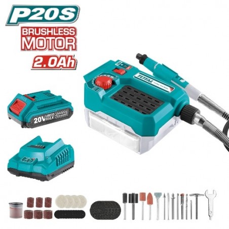 TOTAL 41098   Multiherramienta rotativa a batería TMGLI20011   20 V