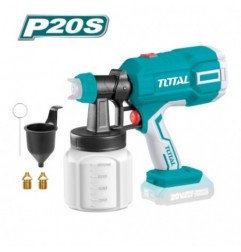TOTAL 41099  
 Pistola de pintura a batería TSGLI2003  
 20 V