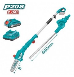 TOTAL 41105   Set cortasetos / sierra de pértiga a batería TPTS201681   20 V